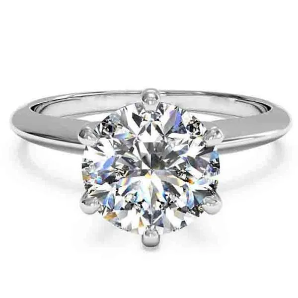 14K White Gold Diamond Soliataire Engagement Ring Meigs Jewelry Tahlequah, OK