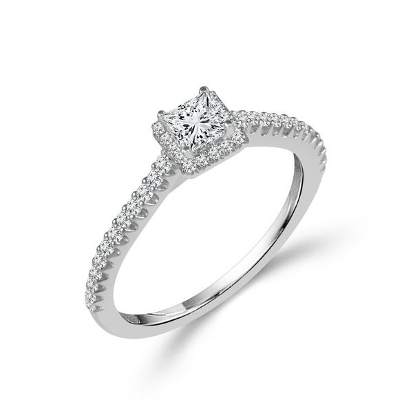 Princess Cut Diamond Halo Engagement Ring Image 2 Meigs Jewelry Tahlequah, OK