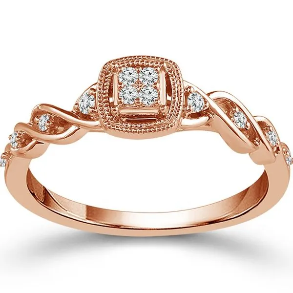 10K Rose Gold Diamond Promise Ring Meigs Jewelry Tahlequah, OK