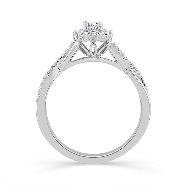 Oval Diamond Halo Engagement Ring Image 3 Meigs Jewelry Tahlequah, OK