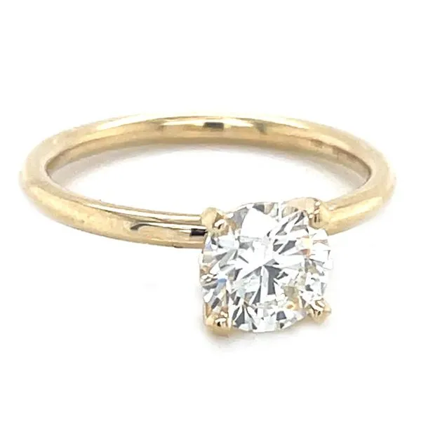 Round Yellow Gold Polished Diamond Solitaire Meigs Jewelry Tahlequah, OK