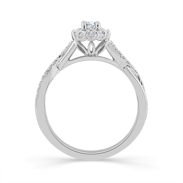 14KW .25OVAL CTR/.50CTW POL TWIST DIA ENG RING SZ7 Image 3 Meigs Jewelry Tahlequah, OK