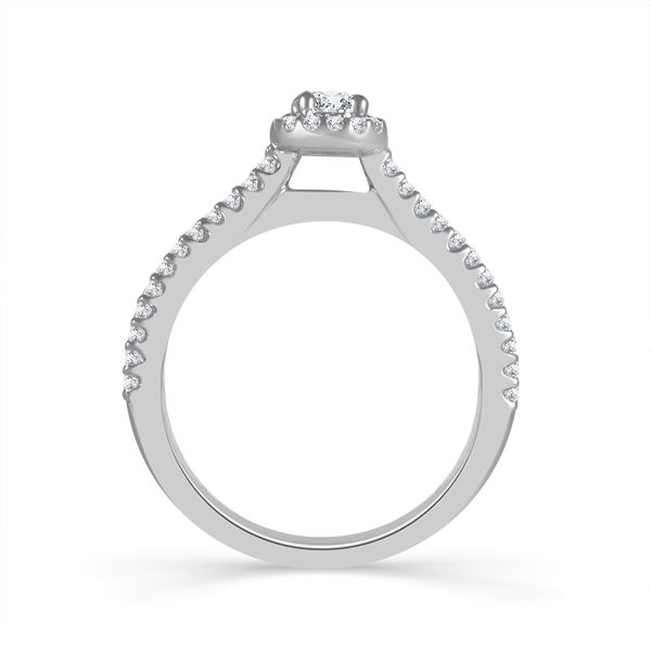 14KW .25PEAR/.50CTW HALO DIA ENG RING SZ7 Image 3 Meigs Jewelry Tahlequah, OK
