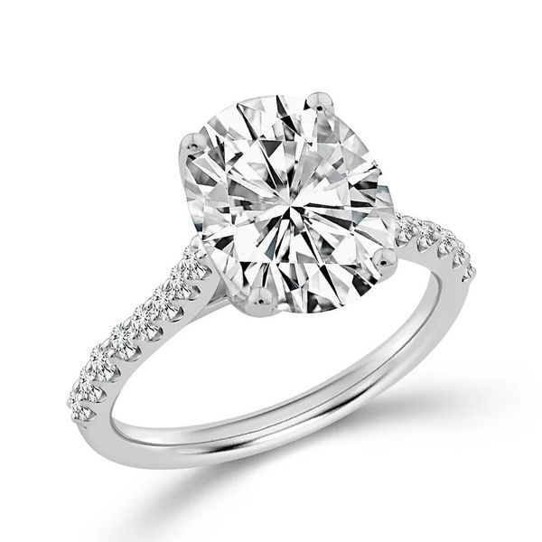 LAB 14KW 3CT OVAL/.33CTW ENGAGEMENT RING SZ7 *IGI* Meigs Jewelry Tahlequah, OK