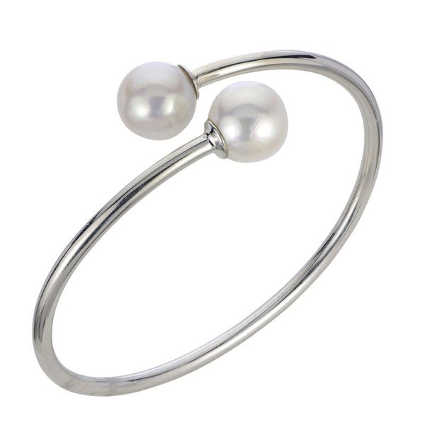 Sterling Silver Bypass Freshwater Pearl Bangle Meigs Jewelry Tahlequah, OK