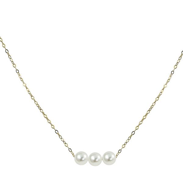 14KY 15" Akoya 3 Pearl Necklace Meigs Jewelry Tahlequah, OK