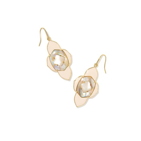 Yellow Gold Plated Abbie Medallion Drop Earrings Meigs Jewelry Tahlequah, OK