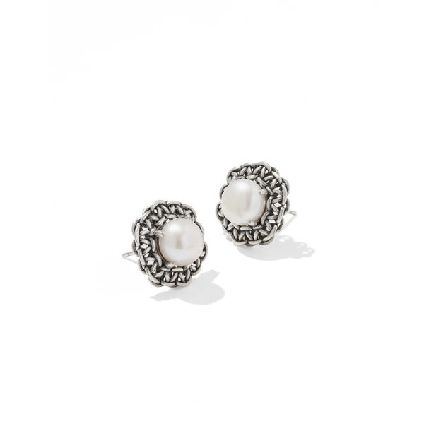 Sterling Silver Vintage Pearl Stud Earrings Meigs Jewelry Tahlequah, OK