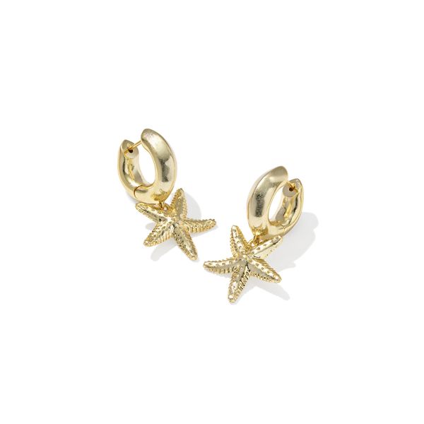 Yellow Gold Parker Starfish Huggie Earrings Meigs Jewelry Tahlequah, OK