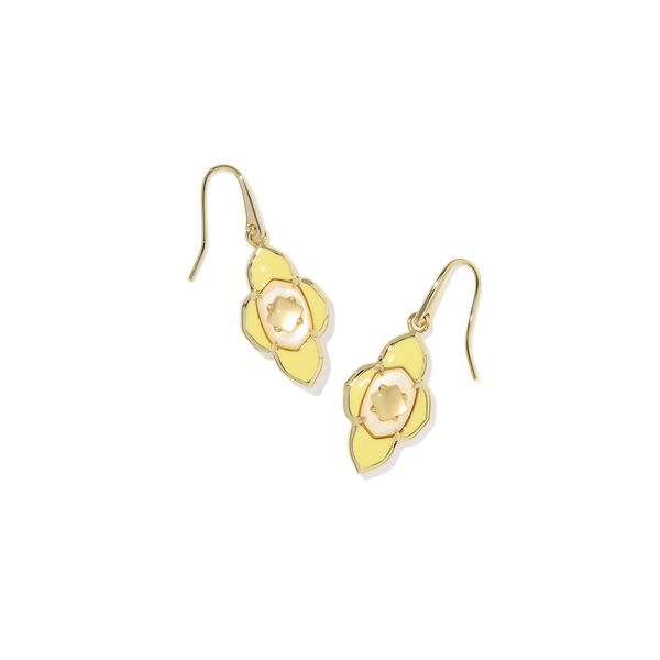 Yellow Gold-Plated Abbie Medallion Small Drop Earrings Meigs Jewelry Tahlequah, OK