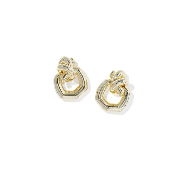 Gold Knot Open Frame Earrings Meigs Jewelry Tahlequah, OK