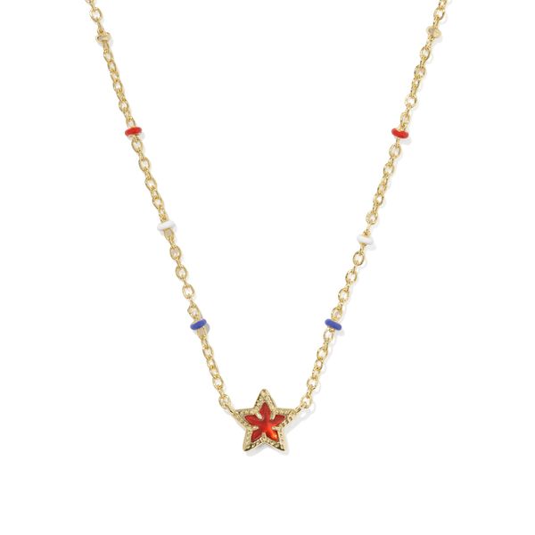 Yellow Gold-Plated Red Illusion Mini Cassidy Pendant Necklace Meigs Jewelry Tahlequah, OK