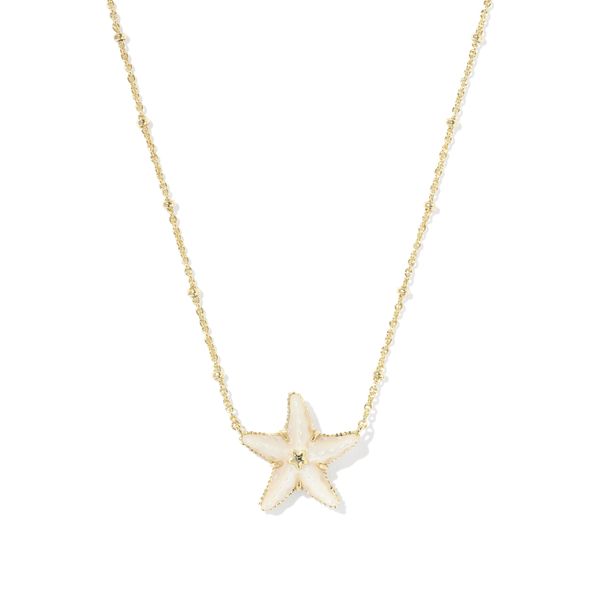 Yellow Gold Plated Natural MOP Parker Starfish Necklace Meigs Jewelry Tahlequah, OK