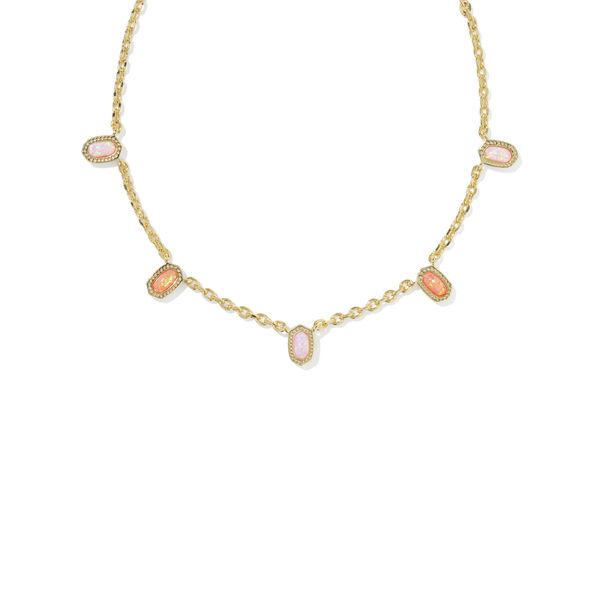 Yellow Gold Plated Pink Necklace Meigs Jewelry Tahlequah, OK