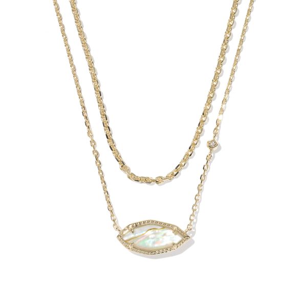 Gold Iridescent Abalone Multi Strand Necklace Meigs Jewelry Tahlequah, OK