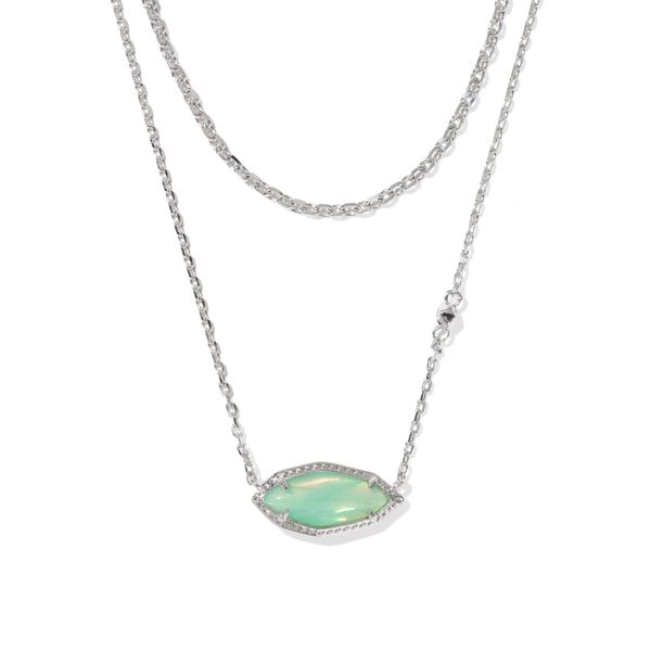 Rhodium Mint Iridescent Abalone Multi Strand Necklace Meigs Jewelry Tahlequah, OK