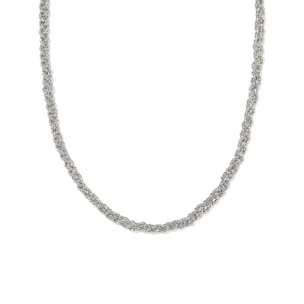 Rhodium Plated Metal Gabriella Braid Chain Necklace Meigs Jewelry Tahlequah, OK