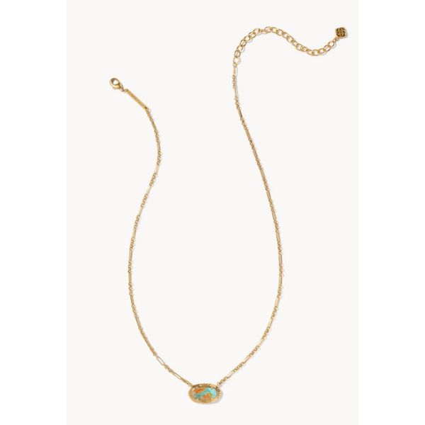 Gold-Filled Turquoise Red Oyster Elisa Necklace Meigs Jewelry Tahlequah, OK