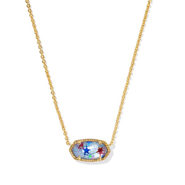 Gold-Filled Red, White & Blue Illusion Elisa Necklace Meigs Jewelry Tahlequah, OK