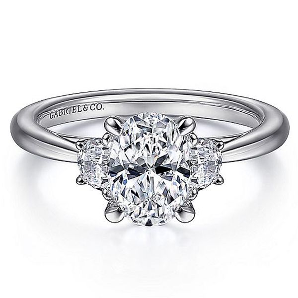 14K White Gold Three Stone Ring Meigs Jewelry Tahlequah, OK