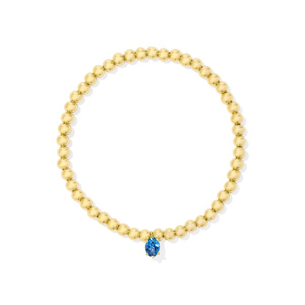 Yellow Gold Plated Blue Violet Crystal Cailin Stretch Bracelet Meigs Jewelry Tahlequah, OK