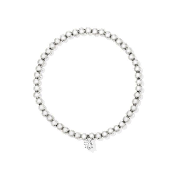 Rhodium Plated White Crystal Cailin Stretch Bracelet Meigs Jewelry Tahlequah, OK
