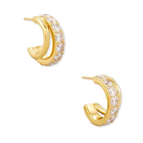 Yellow Gold Plated Livy Huggie Earrings Meigs Jewelry Tahlequah, OK