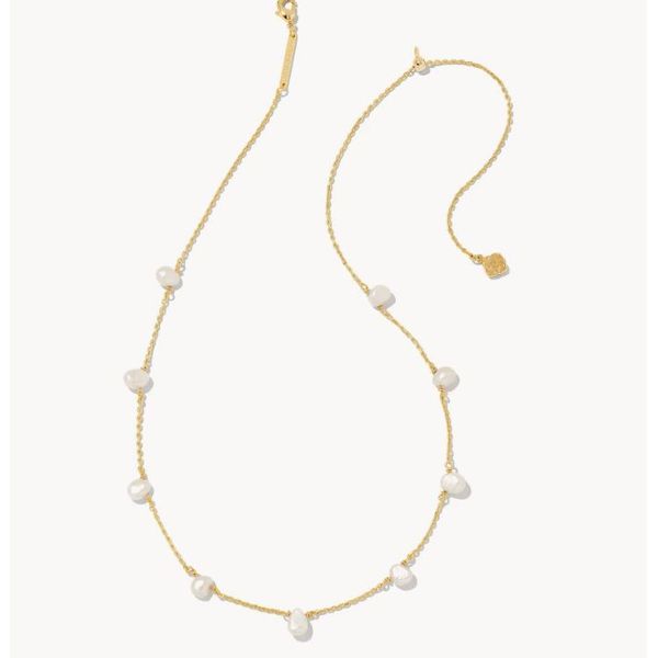 Yellow Gold White Pearl Leighton Pearl Strand Necklace Meigs Jewelry Tahlequah, OK