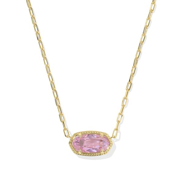 Yellow Gold Light Pink Elisa Luxe Necklace Meigs Jewelry Tahlequah, OK