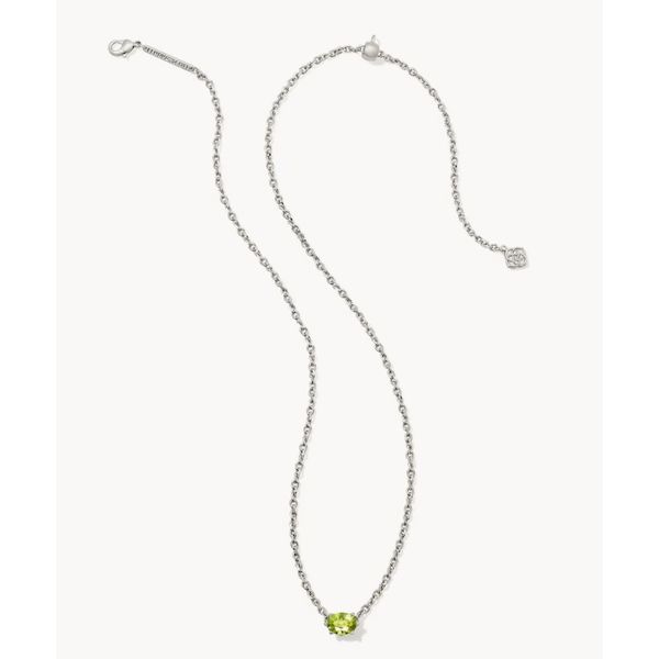 Rhodium Green Peridot Crystal Cailin Necklace Meigs Jewelry Tahlequah, OK