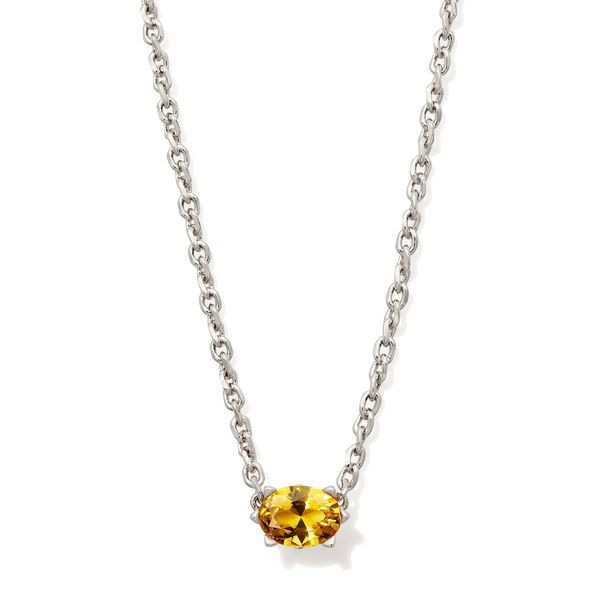 Rhodium Golden Yellow Crystal Cailin Necklace Meigs Jewelry Tahlequah, OK