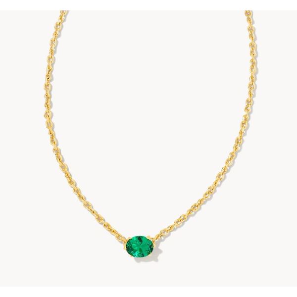 Rhodium Green Crystal Cailin Necklace Meigs Jewelry Tahlequah, OK