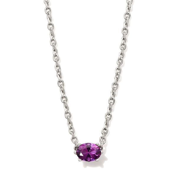 Rhodium Purple Crystal Cailin Necklace Meigs Jewelry Tahlequah, OK