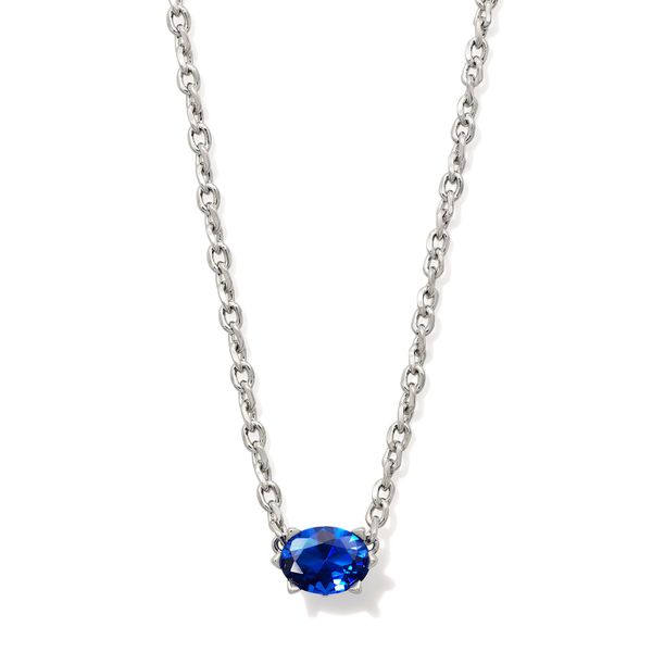 Rhodium Blue Crystal Cailin Necklace Meigs Jewelry Tahlequah, OK