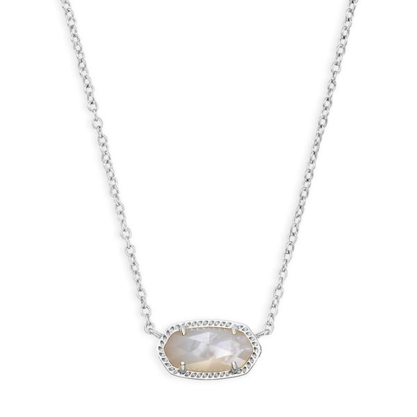 Elisa Silver Pendant Necklace in Ivory Mother-Of-Pearl Meigs Jewelry Tahlequah, OK