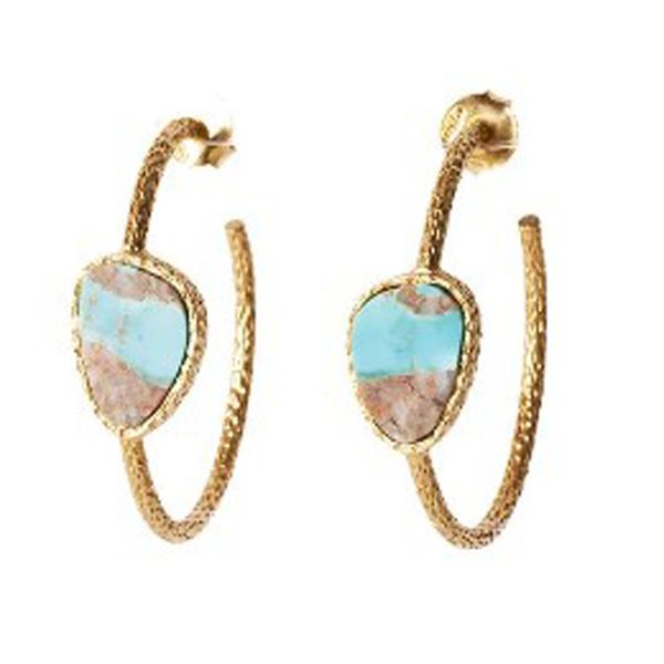 Gold Plated Sterling Silver Hoop Earrings Meigs Jewelry Tahlequah, OK