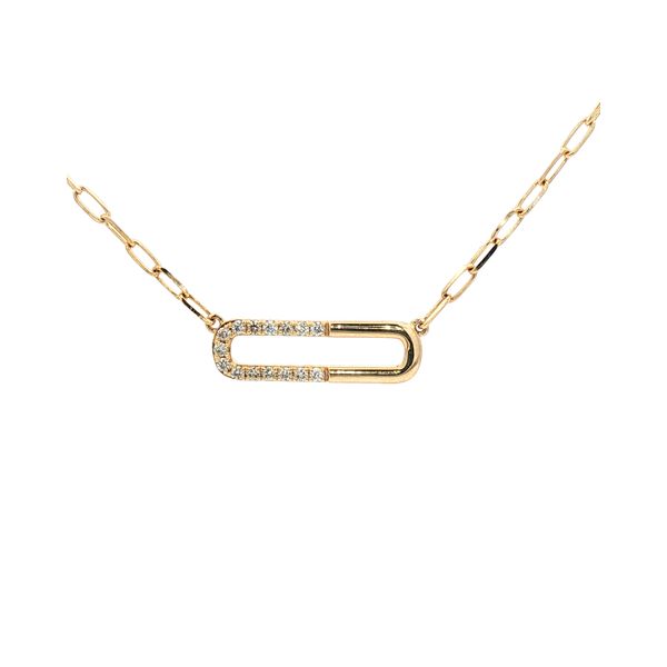 14KY 18" .15CTW OP HORIZ DIA BAR NECKLACE Meigs Jewelry Tahlequah, OK