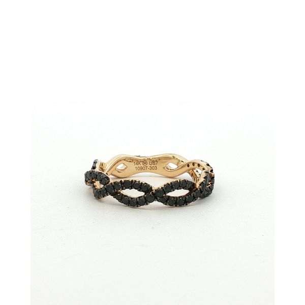 14KY .73CTW BLK DIA INFINITY BAND SZ7 Meigs Jewelry Tahlequah, OK