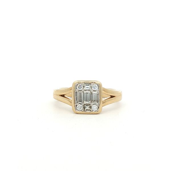 14KY .50CTW DIA CLUSTER SPLIT SHANK DIA RING SZ7.5 Meigs Jewelry Tahlequah, OK