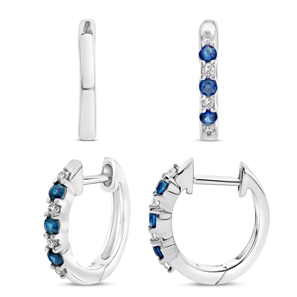 14K White Gold Huggie Earrings Meigs Jewelry Tahlequah, OK