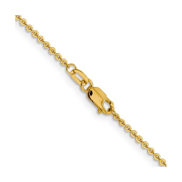 Leslies 14KY 1.4mm 18" Flat Cable Chain with lobster claw clasp Image 2 Meigs Jewelry Tahlequah, OK