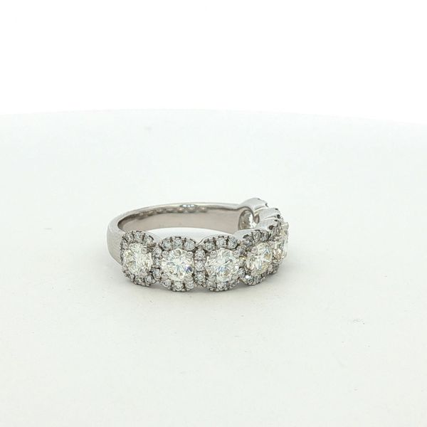 18KW 2.24CTW ROUND PAVE HALO RING Meigs Jewelry Tahlequah, OK