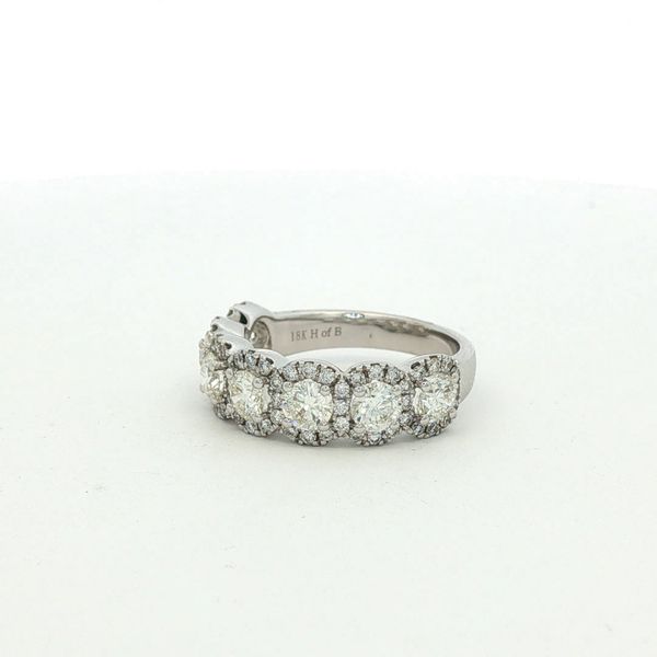 18KW 2.24CTW ROUND PAVE HALO RING Image 3 Meigs Jewelry Tahlequah, OK