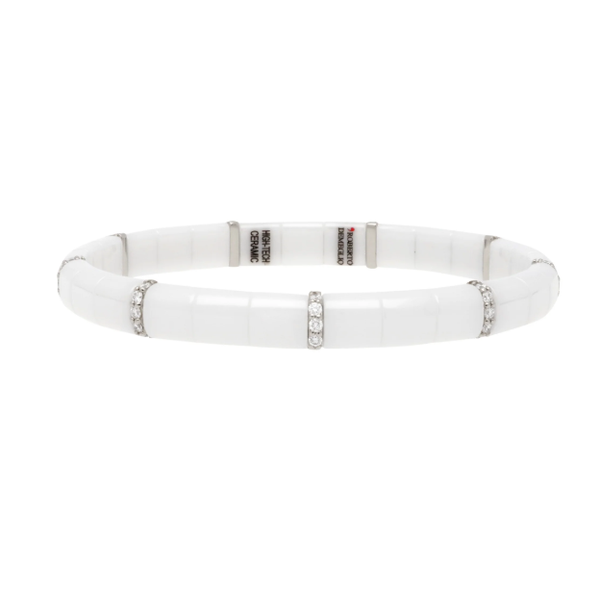 18KW .54CTW DIA WHITE CERAMIC 3 ETERNITY BRACELET Meigs Jewelry Tahlequah, OK