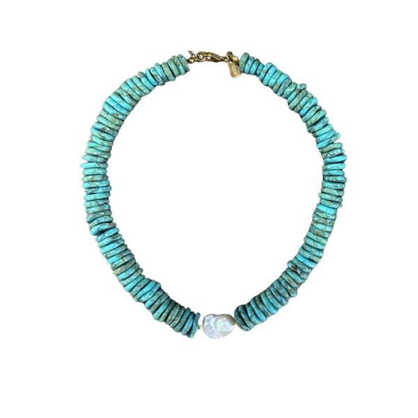 PEBBLE BEACH BEADED TURQUOISE NECKLACE Meigs Jewelry Tahlequah, OK