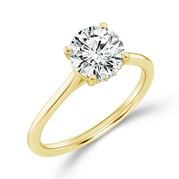 LAB 14KY 1.06CTW RND SOL ENGAGE RING W/HID HALO SZ7 *IGI* Meigs Jewelry Tahlequah, OK