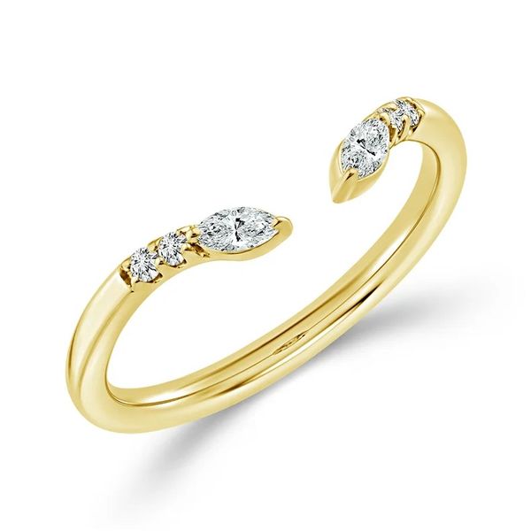 10KY .16CTW MARQ/RND DIA ANNIVERSARY ENHANCER BAND SZ7 Meigs Jewelry Tahlequah, OK