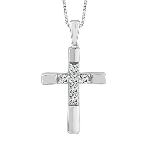 10KW .20CTW 6-STONE CROSS NECKLACE Meigs Jewelry Tahlequah, OK