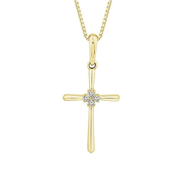 10KY .02CTW CROSS PENDANT NECKLACE Meigs Jewelry Tahlequah, OK