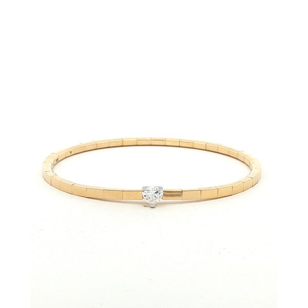 18KY .30CTW D/VS1 HEART CENTER PARIS STRETCH BRACELET *GIA* Meigs Jewelry Tahlequah, OK